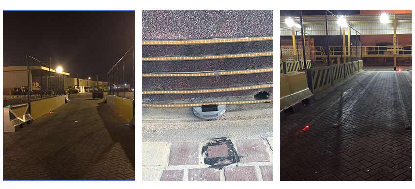 Aluminuim Solar Road Stud Light application